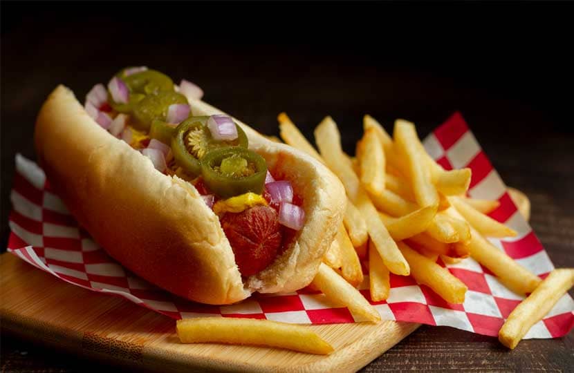 Hot Dog with Fries